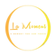 La Moment logo with yellow text on a dark gray background
